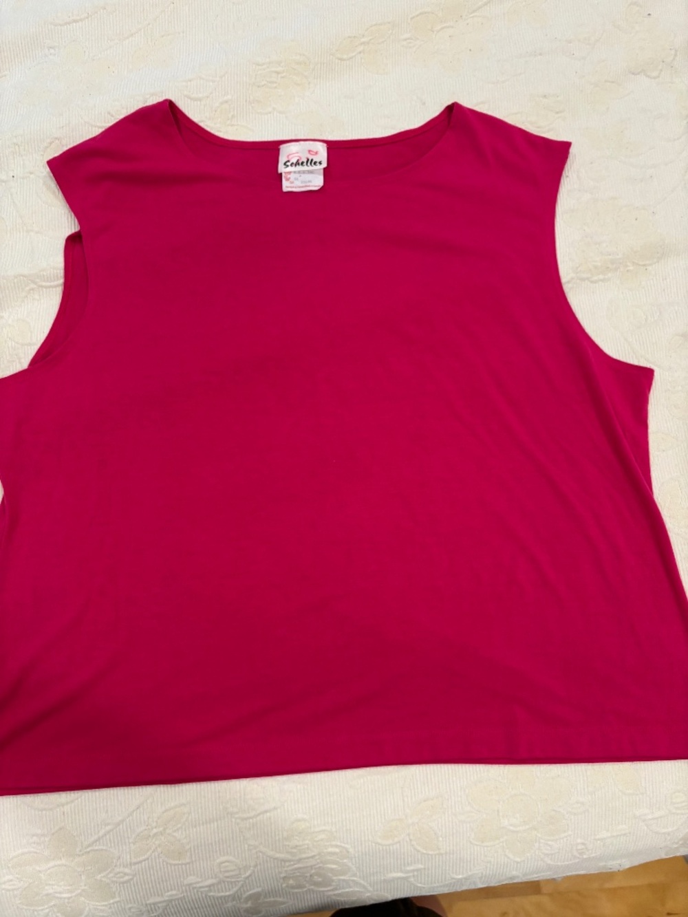 Berry Pink Sleeveless Stretch Knit Top Size 2X
